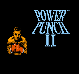 Power Punch II title screen for NES
